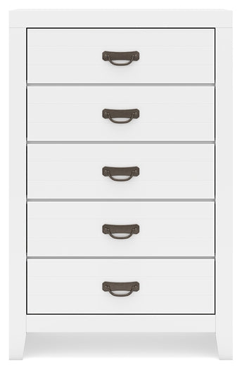 Binterglen Twin Panel Bed with Mirrored Dresser and Chest