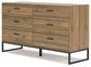 Deanlow Twin Panel Headboard with Dresser, Chest and 2 Nightstands